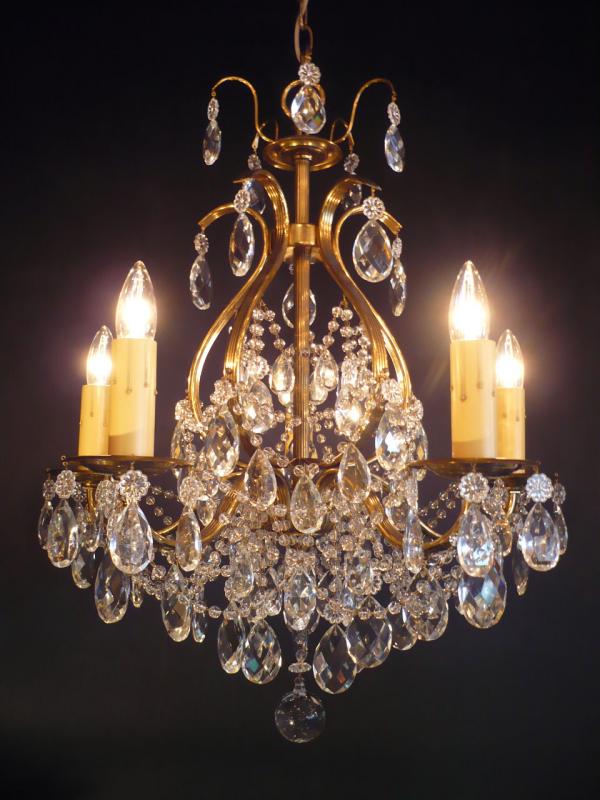 Italian brass chandelier 5灯