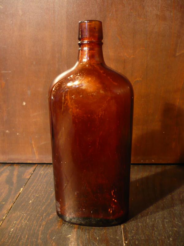 brown glass bottle