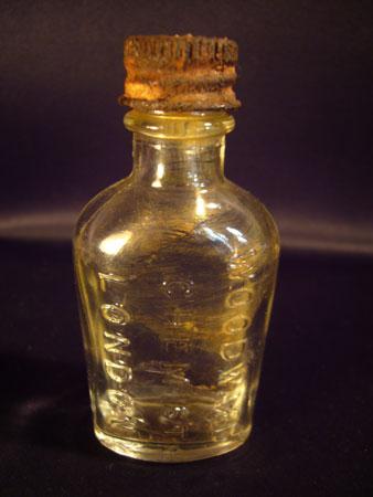 English glass bottle