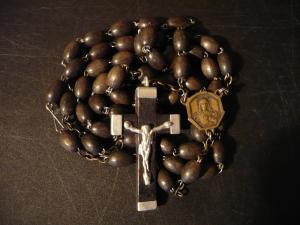 French wood beads rosary