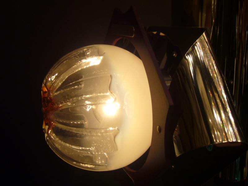 イタリア・ムラノガラスの3灯ペンダント　USH 0983（4）