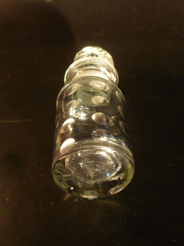 ボヘミアングリーンカットガラス香水ビン　LCM 3109（3）