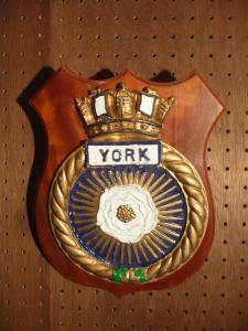 wood YORK emblem wall ornament