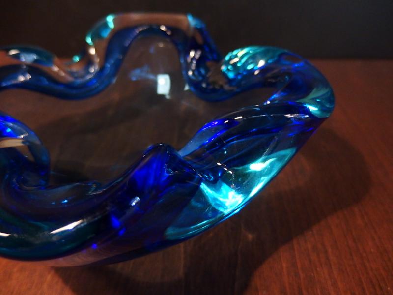 イタリアムラノガラス（ヴェネツィアングラス）製　ガラスオブジェ　調度品　皿　器　USM 1273（3）