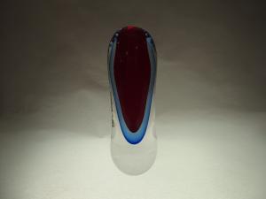Murano blue & red art glass