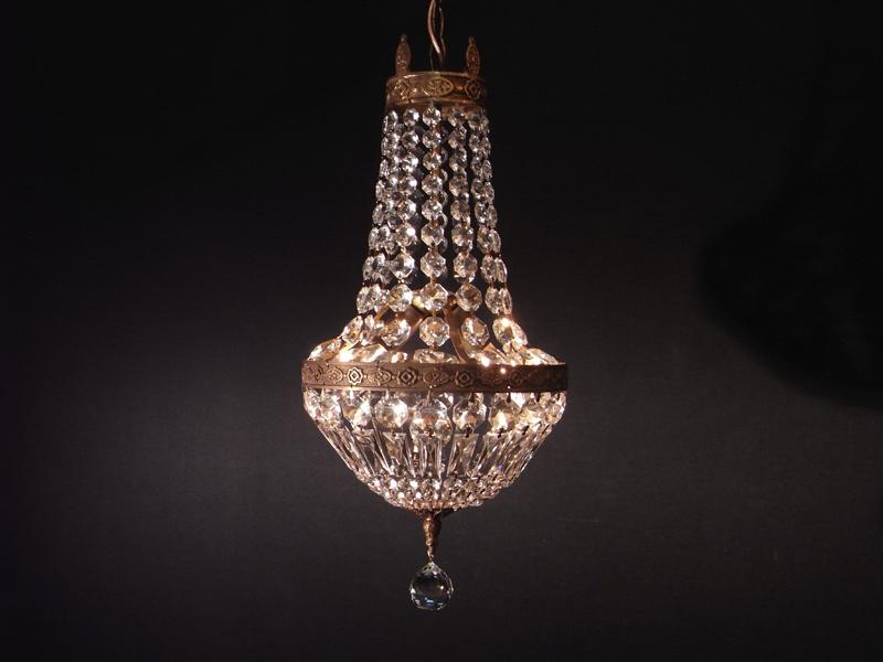 French brass pear chandelier 2灯