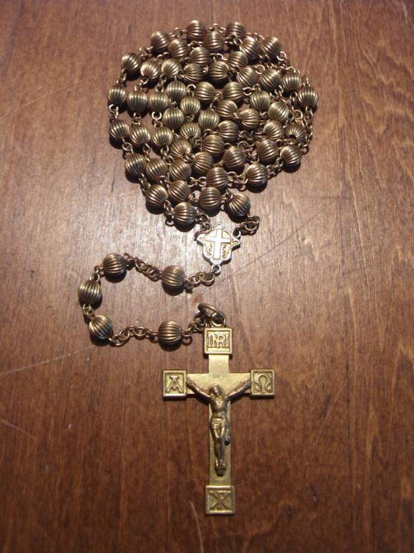 Italian brass beads rosary