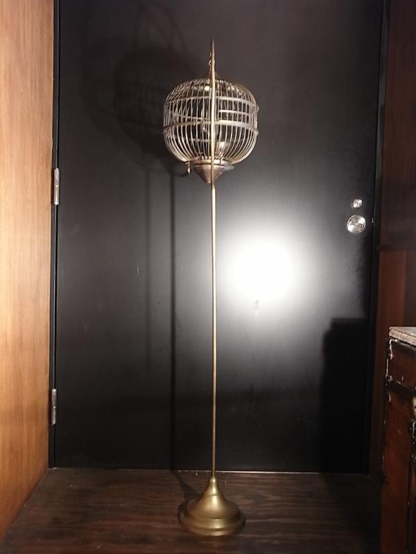 イタリア製アンティーク鳥かご、真鍮バードケージスタンド、トリカゴ　LCM 5161（4）