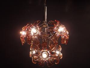 Murano A.V.Mazzega flower glass chandelier 9灯