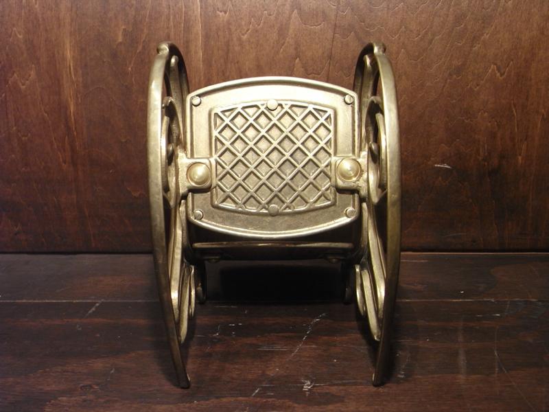 イタリア製真鍮ロッキングチェア置物　アンティーク揺り椅子小物　LCM 4673（6）