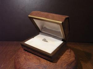 brown velvet ring case
