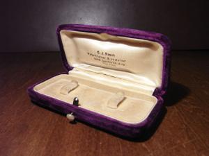 purple velvet jewelry display case
