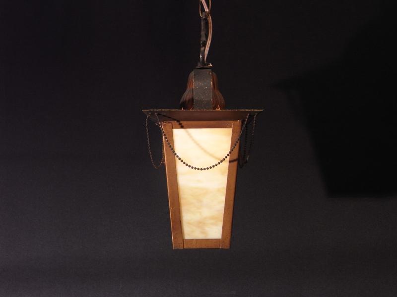 小型真鍮ペンダントライト、マーブルガラスランタンペンダント照明、玄関照明　LCH 1004（2）