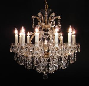 Czechoslovak glass Maria Theresa chandelier 13灯