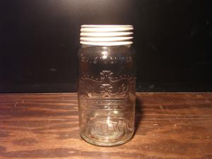 glass crown jar
