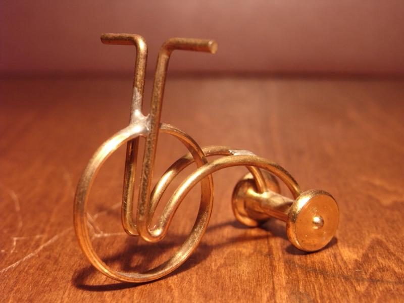 Italian mini brass bicycle