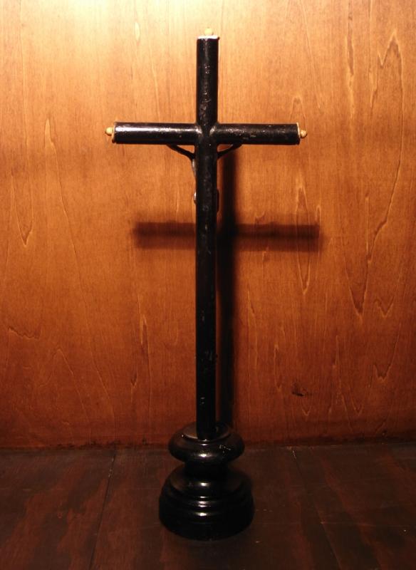 フランス製ブラッククロススタンド、宗教用品、置物　LCJ 0521（3）