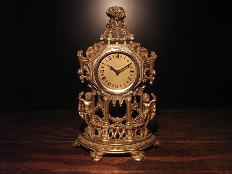 French angel table clock