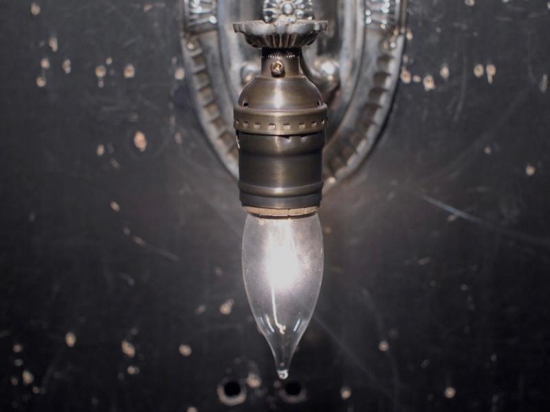 真鍮ブラケット、壁ブラケット照明、シルバーウォールランプ、ライト、レトロ下向き照明　LCB 0482（4）