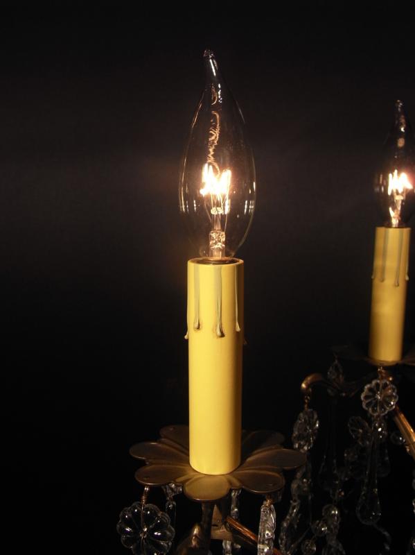 フランス製真鍮クリスタルシャンデリア、インテリア照明、真鍮シャンデリア　BCH 0109（3）