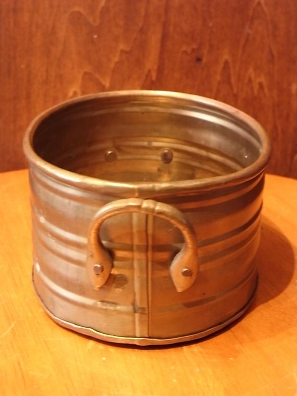 アンティーク真鍮製トレイ、トレー（カルトン、バケツ、入れ物、花器）　LCM 5967（2）