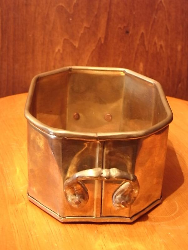 アンティーク真鍮製トレイ、トレー（カルトン、バケツ、入れ物、花器）　LCM 5968（4）