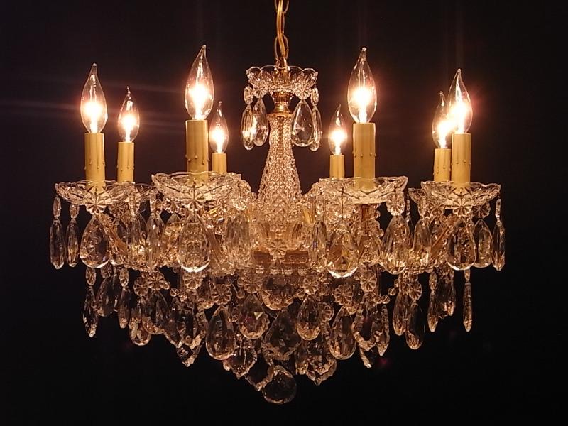 Czechoslovak glass Maria Theresa chandelier 8灯