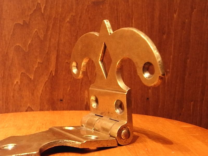 アンティーク真鍮製蝶番、ちょうつがい、ヒンジ、ドア金物、ドア装飾パーツ　LCM 5923（3）