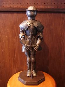 Italian silver armor knight statue