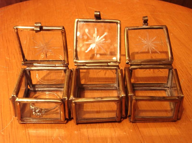 イタリア製ガラスコレクションケース、リング置き、ディスプレイガラスケース、ショーケース、シャドウボックス　LCM 6189（4）