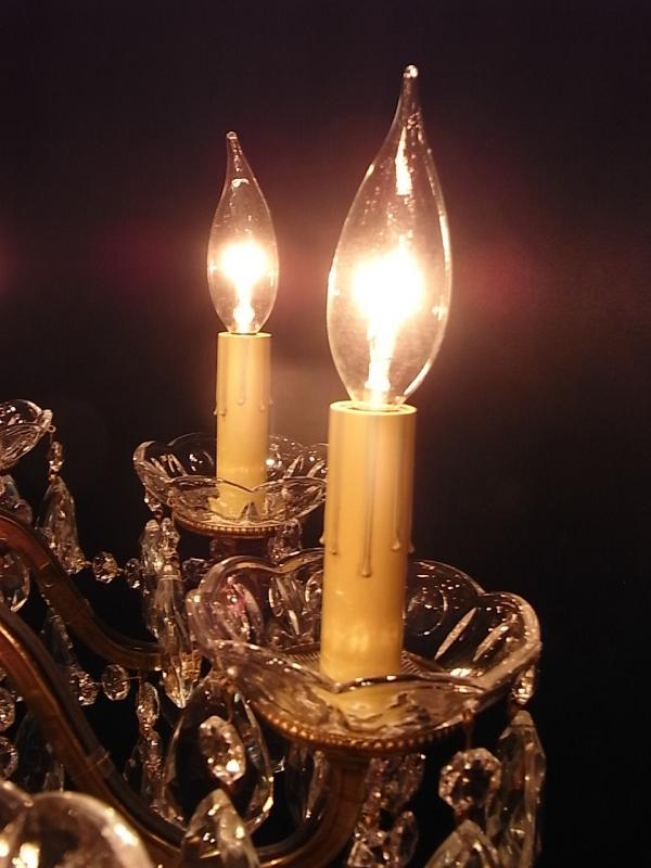 フランス製真鍮シャンデリア（クリスタルガラスビーズシャンデリア）インテリア照明　LCH 1176（3）