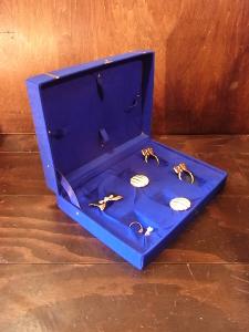 Italian blue jewelry display case