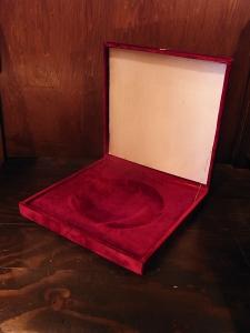 Italian red velvet jewelry display case
