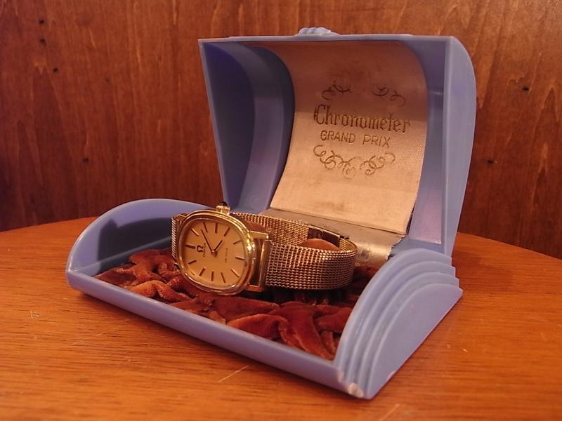 水色アールデコ時計ホルダー、ブルーベルベットウォッチケース、ベッチン腕時計ディスプレイケース　LCM 6420（2）