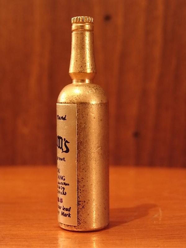 イタリア製真鍮ウイスキー置物、ミニチュアシーグラム酒瓶、ドールハウス小物、テラリウムオブジェ　LCM 6258（3）
