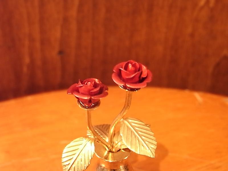 イタリア製真鍮お花置物、ミニチュア花瓶、ドールハウス小物、テラリウム小物　LCM 6266（3）