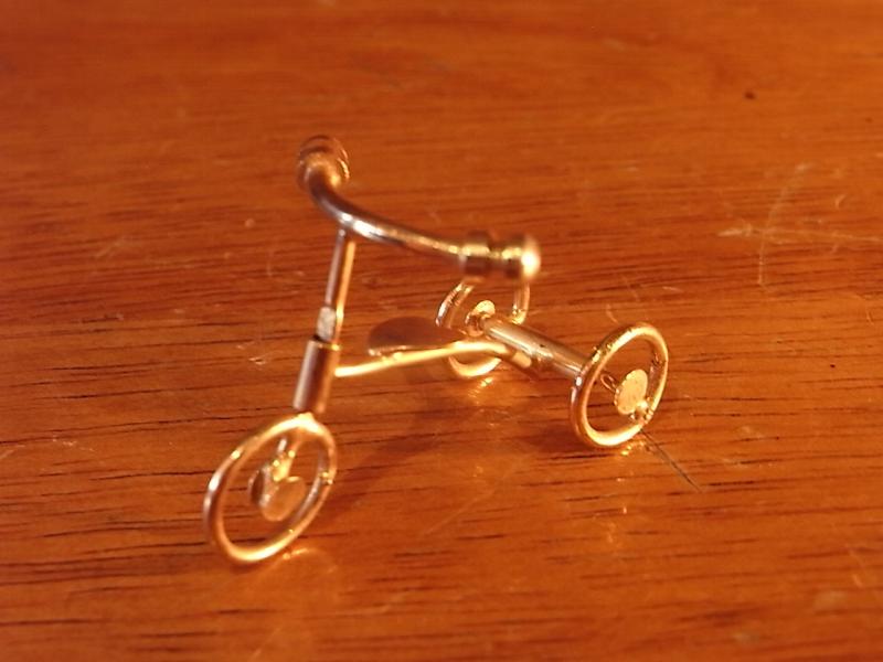 Italian mini brass tricycle
