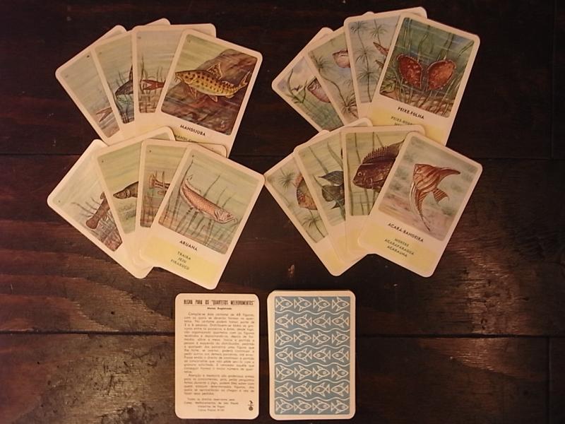 ポルトガル語魚カード、フィッシュ教材カード、お魚カード、ビンテージ絵柄カードセット　BCM 0096（3）