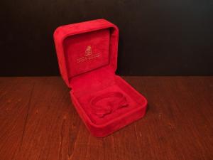 red TRES BELLE watch display case & box