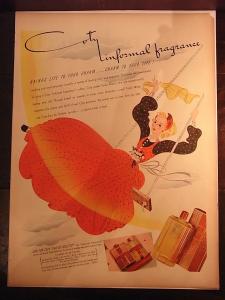 Coty fragrance advertisement poster