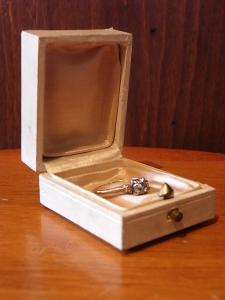 English white jewelry display case