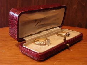 French red jewelry display case
