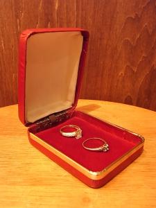 Italian red jewelry display case