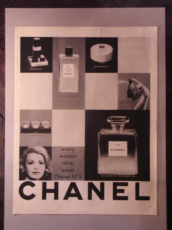 CHANEL / N°5 perfume bottle advertisement poster