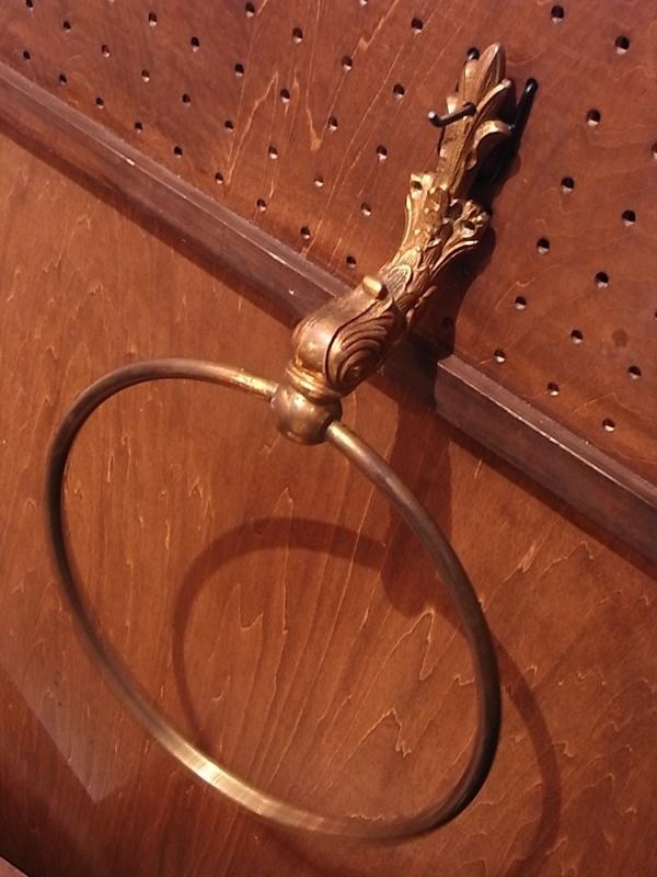 イタリア製真鍮タオルハンガー　ナマズ家具パーツ　壁タオル掛け　BCM 0290（3）