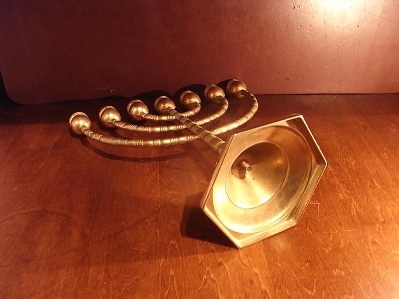 イタリア製真鍮燭台　メノラー　多灯立てキャンドルホルダー　LCM 6875（6）