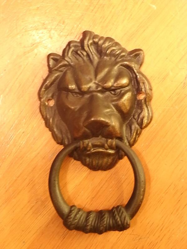 Italian brass LION door knocker