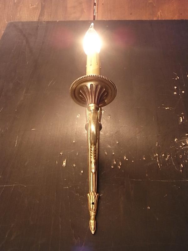 フランス製真鍮ブラケット、壁ブラケット照明、ウォールランプ、ライト　LCB 0569（3）