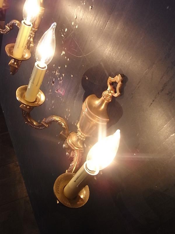 スペイン製真鍮ブラケット、壁ブラケット照明、ウォールランプ、ライト　LCB 0581（5）