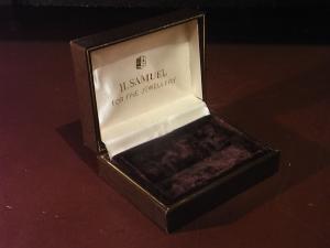 English brown jewelry display case